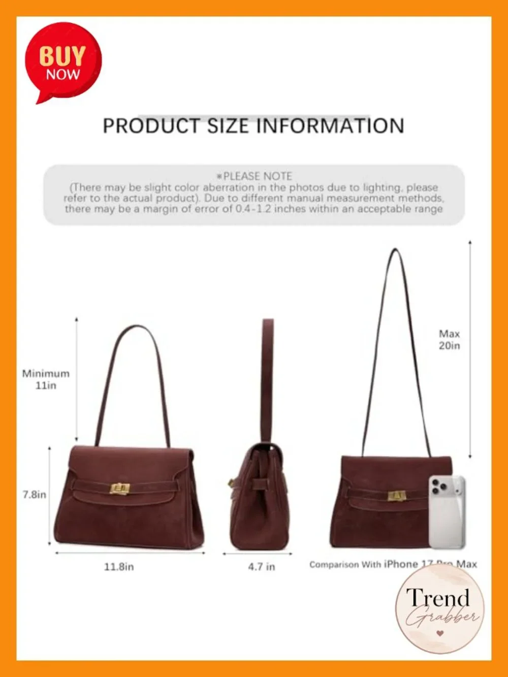 Vintage Suede Shoulder Bag with Gold-Tone Lock, Crossbody Purse for Women